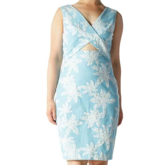 CeCe by Cynthia‎ Steffe BV-Neck Front Cut Out Day Dress Size 2 - Picture 3 of 8